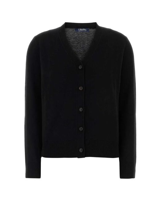 Max Mara Black Max Mara S Wool Ribes Cardigan