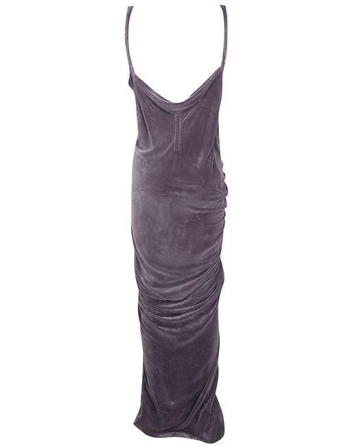 Rick Owens Purple "Strutter" Draped Dress