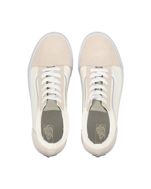Vans White Jn Old Skool Natural Block Multi/True