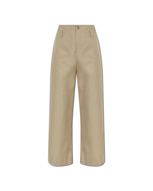 McQueen Natural Cotton Gabardine Chino Pants for men