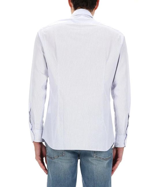 Lardini White Cotton Shirt for men