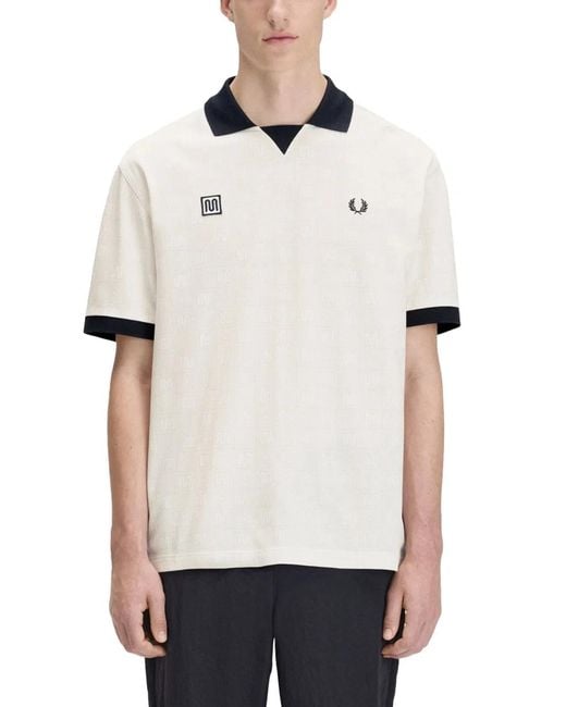Fred Perry White Polo Con Logo for men