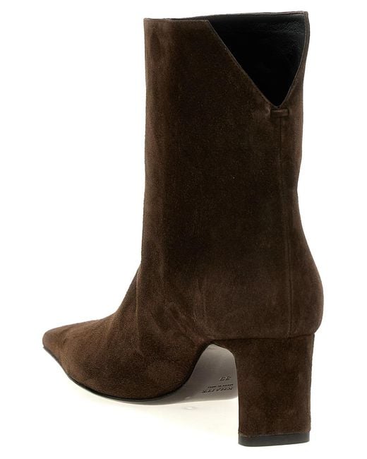 Khaite Brown 'Ona' Ankle Boots