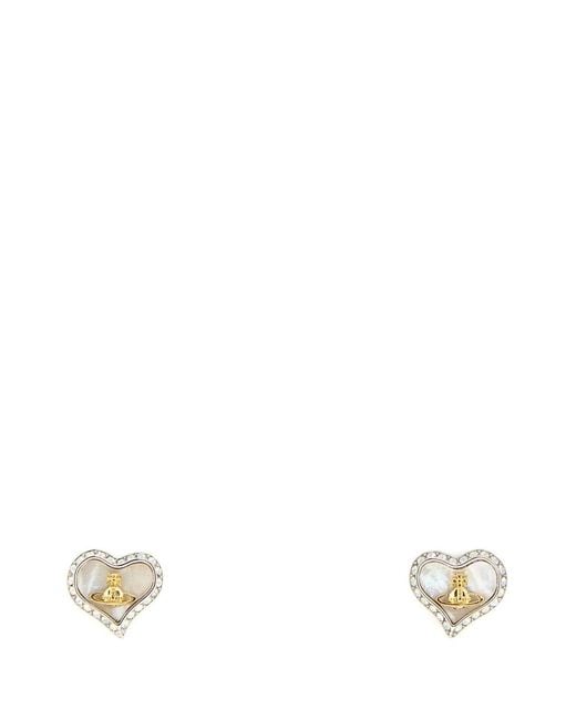 Vivienne Westwood White Petra Earrings