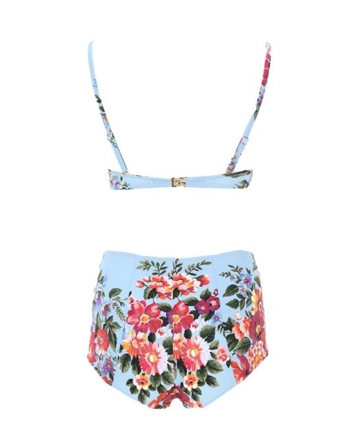Dolce & Gabbana White Dolce & Gabbana Printed Swimsuit