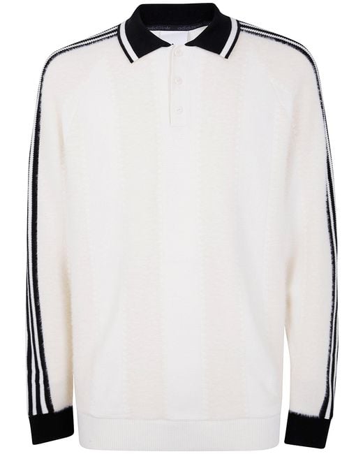 Adidas Originals White "Knitted Jersey" Jacket