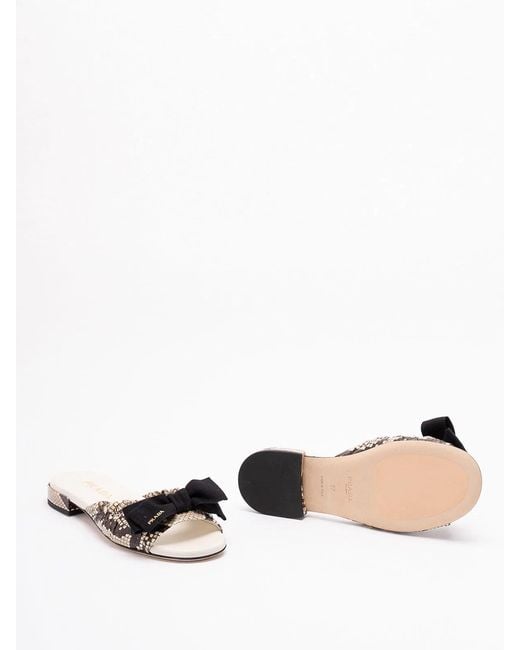 Prada White Ayers Slides