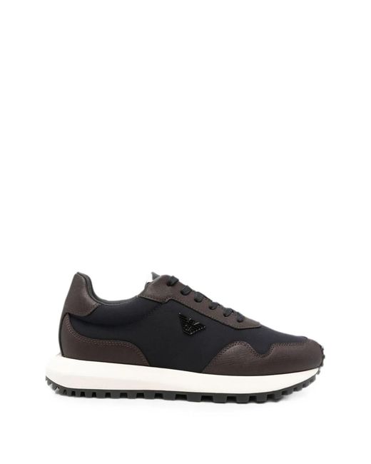 Emporio Armani Black Logo Sneakers for men