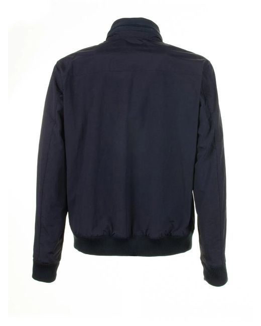 Fay Blue Jacket With Zip And Collar for men