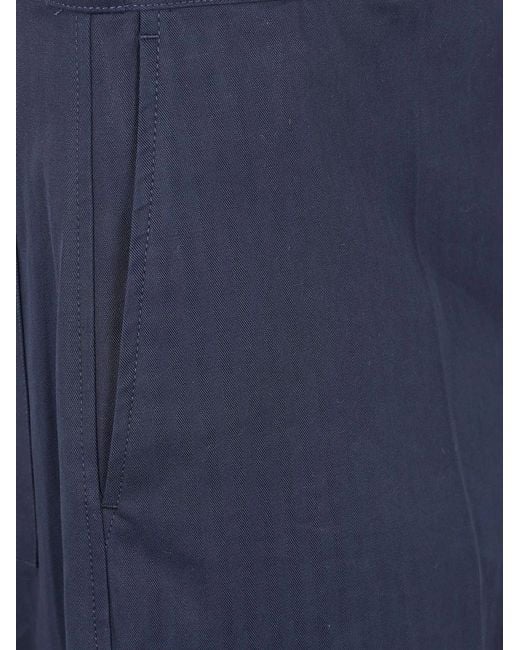 Drole de Monsieur Blue Le Short Workwear Chevron for men