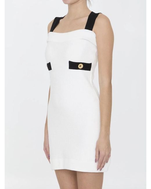 Patou White 3D Knit Dress
