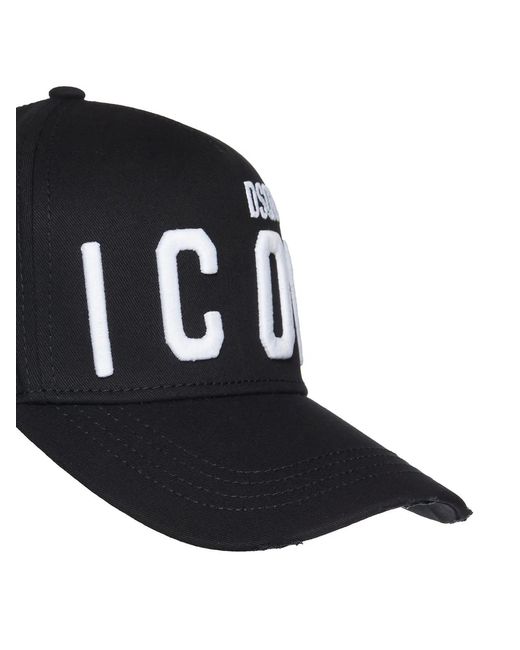 DSquared² Black Icon Hat for men
