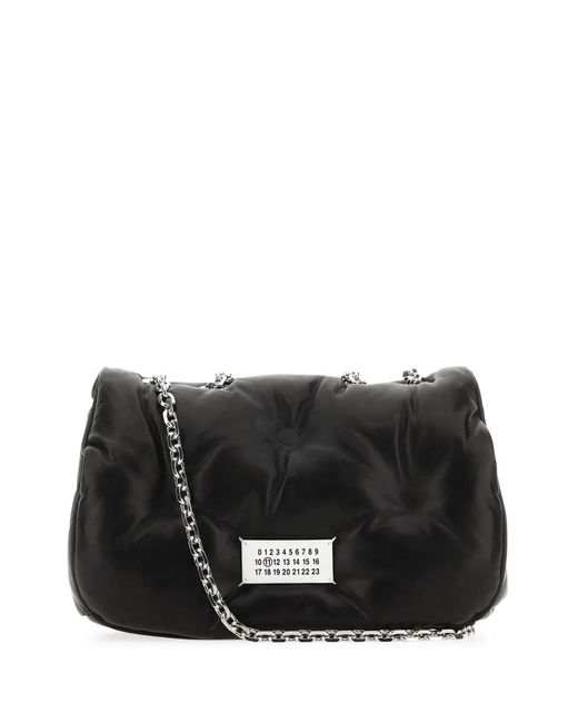 Maison Margiela Black Nappa Leather Medium Glam Slam Shoulder Bag
