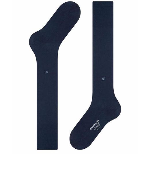 Burlington Blue Cardiff Knee-High Socks for men