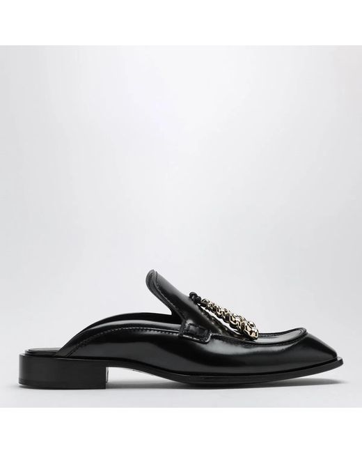Loewe Black Edge Mule Loafers