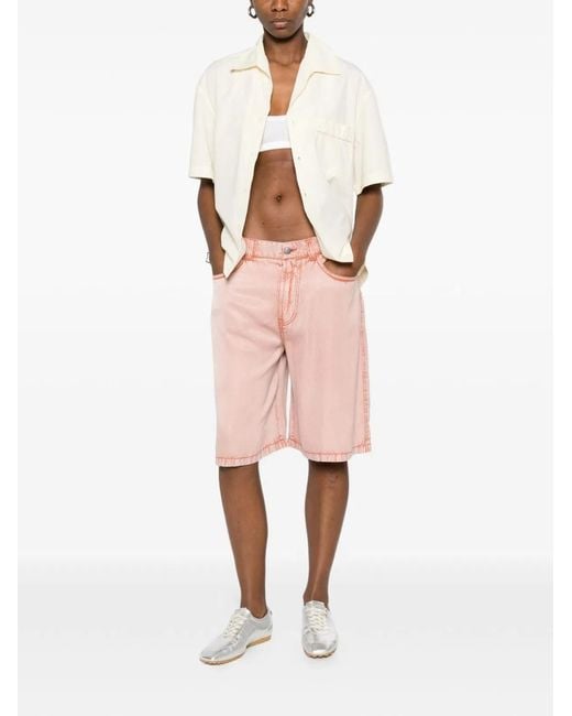 DIESEL Pink Viscose Shorts
