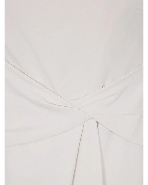 Ralph Lauren White Saran Short Sleeves Gown