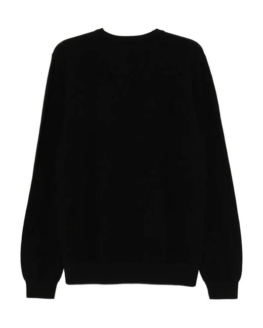 Fred Perry Black Pique Sweater With Logo for men