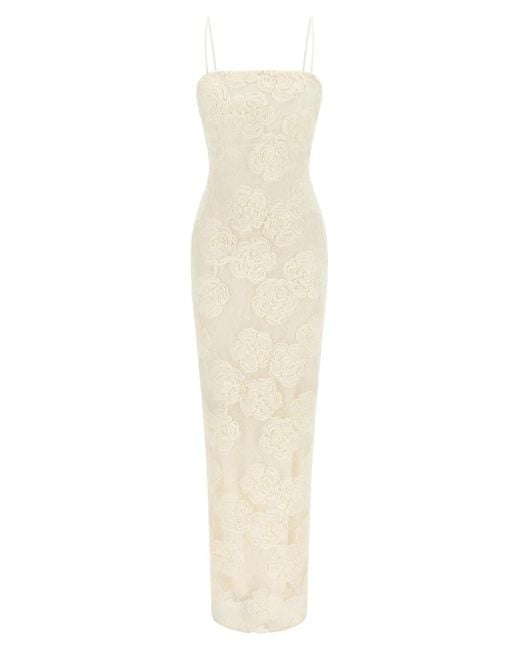 ROTATE BIRGER CHRISTENSEN White Rotate Birger Christensen 'Flower Mesh Tube' Dress