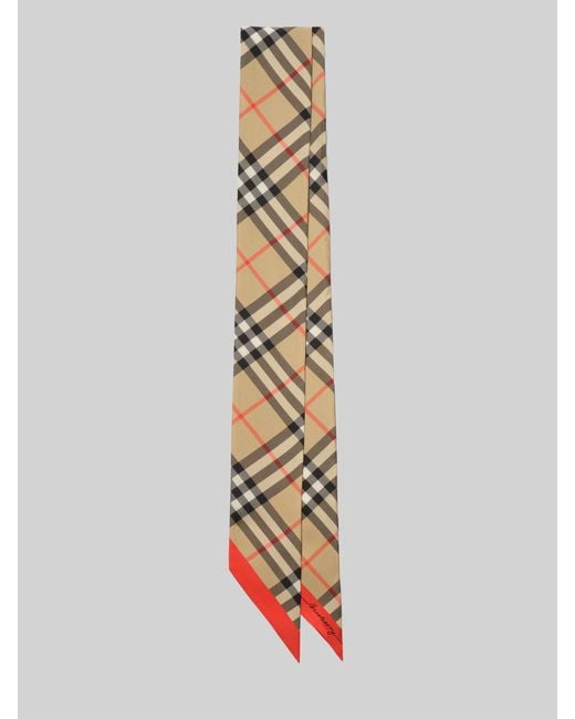 Burberry White Silk Twill Ribbon