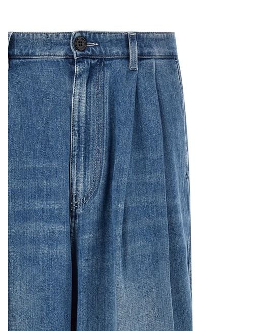 Marni Blue Cotton High-Waisted Jean for men
