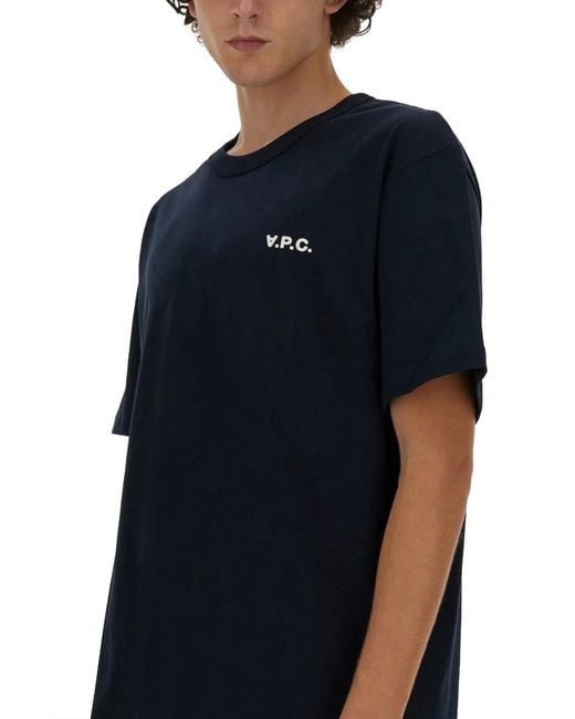 A.P.C. Black Dark Cotton T-Shirt for men