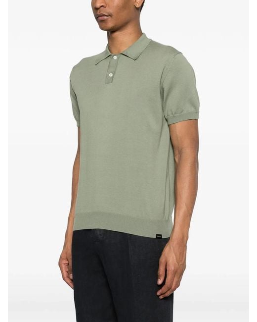 Woolrich Green Knitted Polo for men