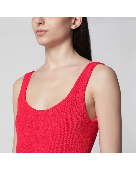Hunza G Red Square One-Piece Swimsuit