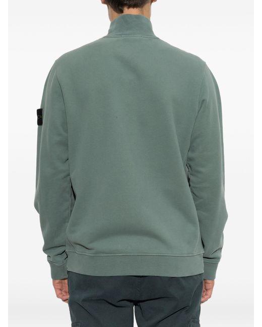 Stone Island Green Zip Up Cardigan for men