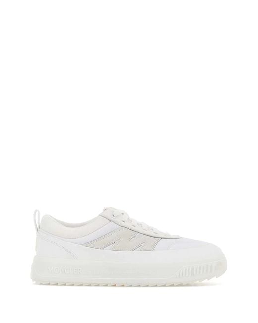 Moncler White Canvas Altive Sneakers for men