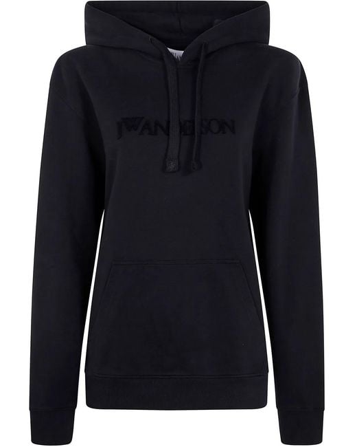 J.W. Anderson Black Logo Embroidery Hoodie