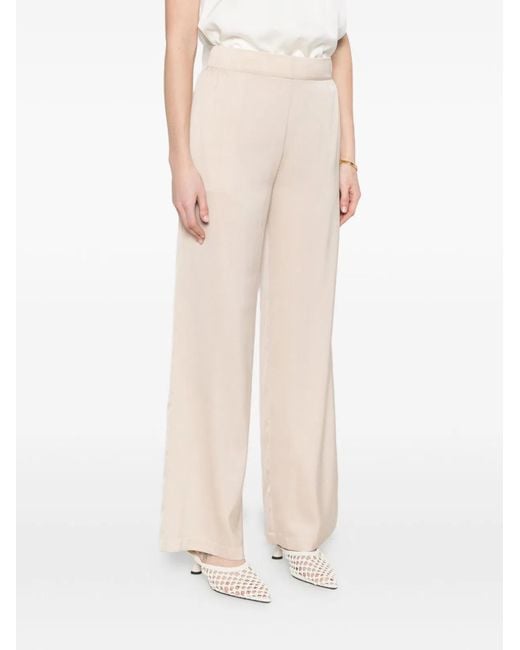 Silk95five White Amalfi Silk Trousers