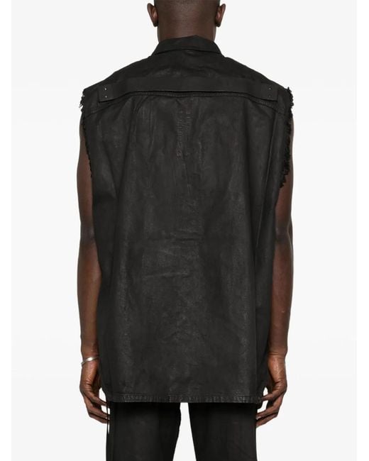 Rick Owens Black Cotton Sports Jacket for men