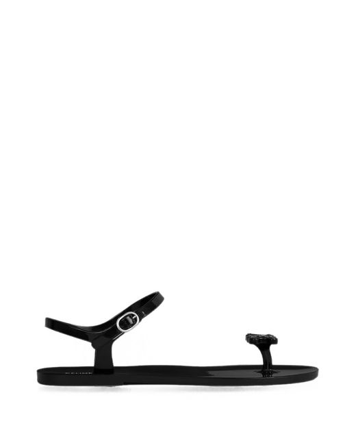 Céline White Jelly Bay Jewel Thong Sandals