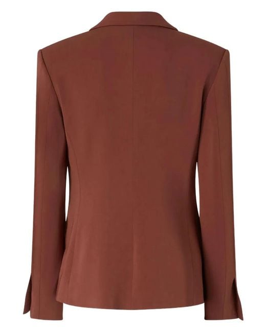 Pinko Brown Gente Single-Breasted One Button Jacket