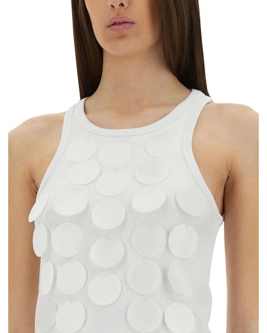 MSGM White Cotton Tops