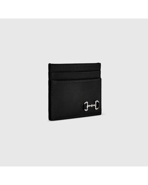 Gucci Black Leather Card Holder for men