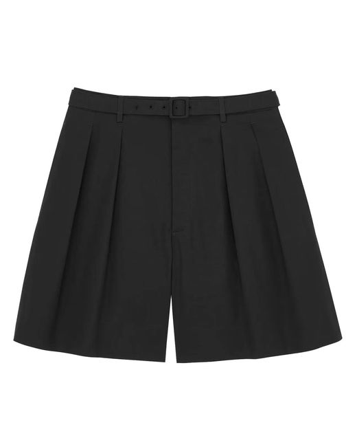 Saint Laurent Black Fit Cotton Bermuda Shorts for men