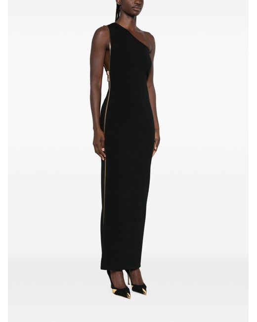 Elisabetta Franchi Black Knit Midi Dress