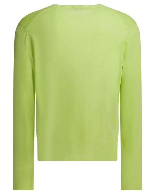 Tom Ford Green Cotton Crewneck Sweater for men
