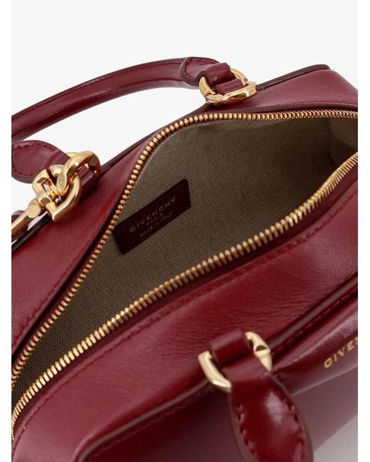 Givenchy Red Antigona Ew Mini Leather Crossbody Bag