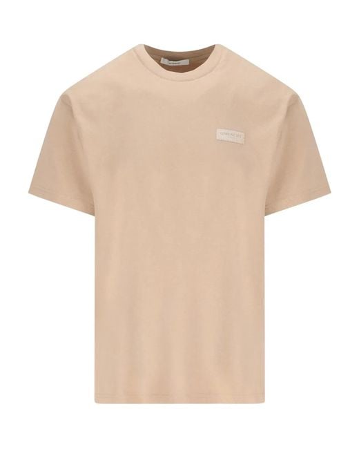 Givenchy Natural T-Shirt With Paris Gros Grain for men
