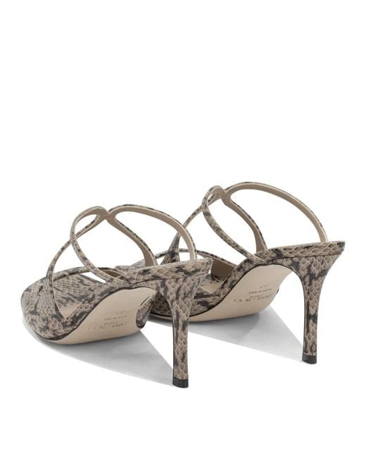 Jimmy Choo Metallic "Anise 75Mm" Heeled Sandals