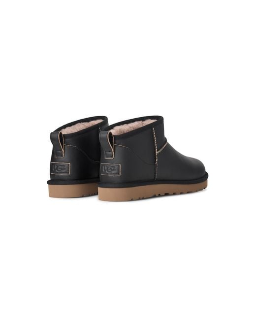 Ugg Black Classic Ultra Mini Contrast Boots for men
