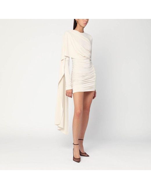 ANDAMANE Natural Xenia Ivory Mini Dress