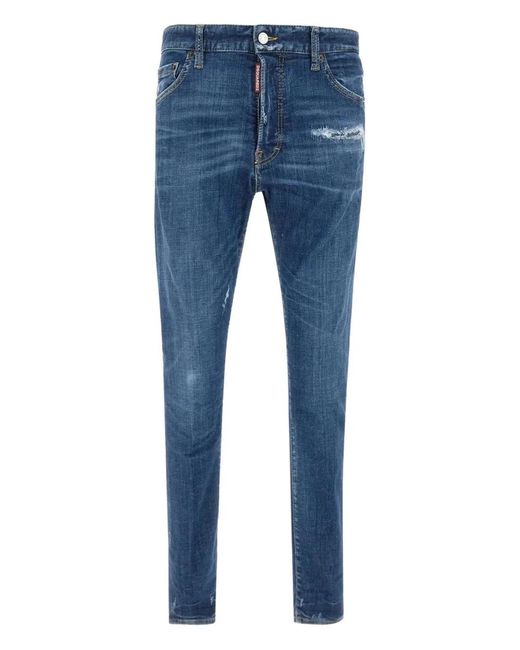 DSquared² Blue Pants 5 Pockets for men