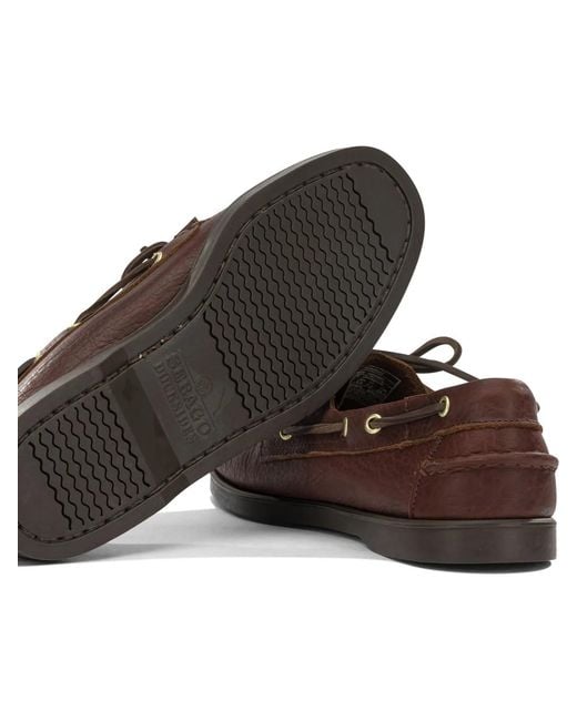 Sebago Brown "Portland Artisan Momoth" Lace-Up Loafers for men