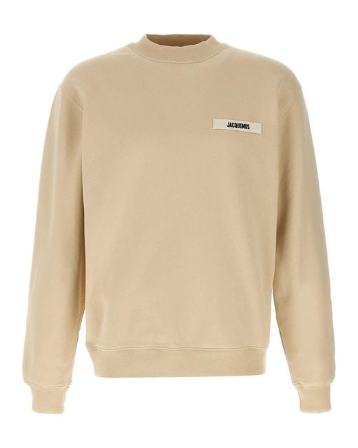 Jacquemus Natural 'Le Sweatshirt Gros Grain' Sweatshirt for men