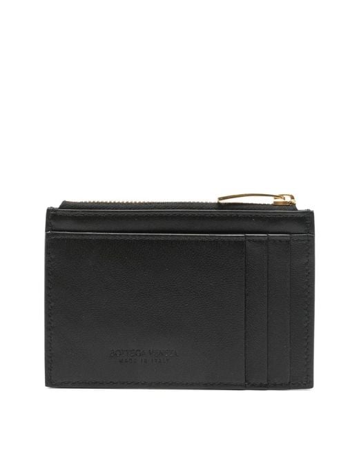 Bottega Veneta Black Intrecciato Zip Cardholder