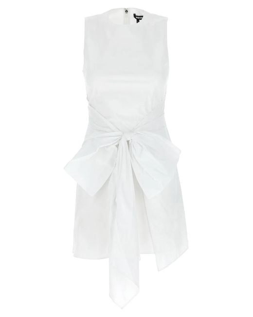 ROTATE BIRGER CHRISTENSEN White Rotate Birger Christensen 'W/Bow' Dress